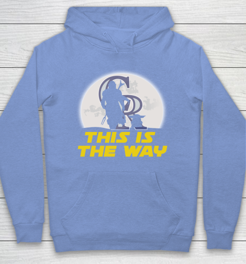 Colorado Rockies MLB Baseball Star Wars Yoda And Mandalorian This Is The Way Hoodie 8