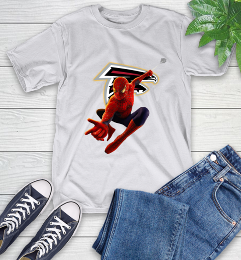 NFL Spider Man Avengers Endgame Football Atlanta Falcons T-Shirt 12
