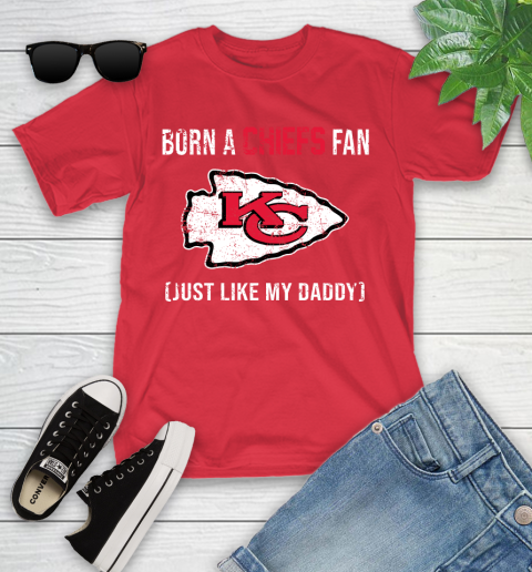 NFL Kansas City Chiefs Football Loyal Fan Just Like My Daddy Shirt Youth T-Shirt 11