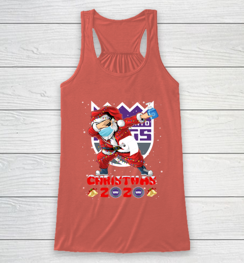 Sacramento Kings Funny Santa Claus Dabbing Christmas 2020 NBA Racerback Tank 3
