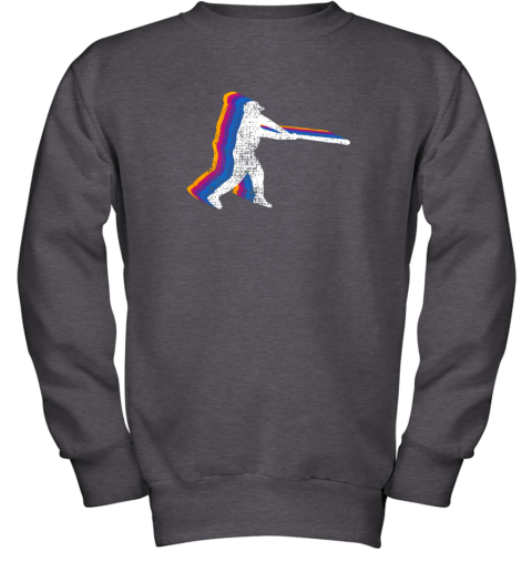 sdi4 baseball shirt player gift vintage youth sweatshirt 47 front dark heather