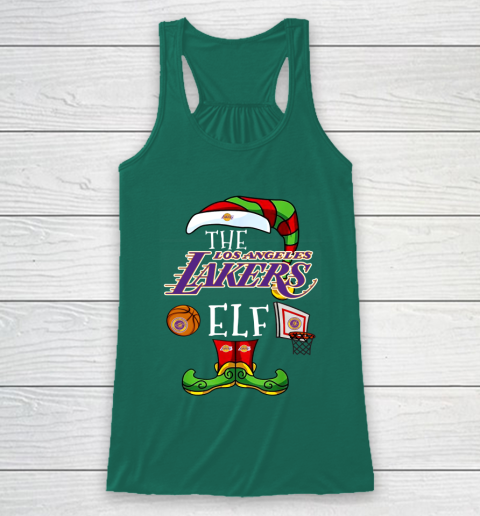 Los Angeles Lakers Christmas ELF Funny NBA Racerback Tank 6 Los Angeles Lakers Christmas ELF Funny NBA Racerback Tank - Image 6