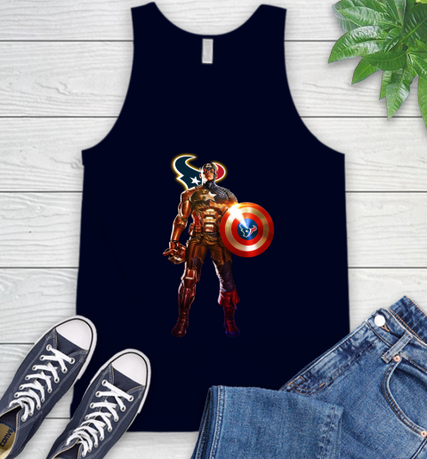 NFL Captain America Marvel Avengers Endgame Football Sports Houston Texans Tank Top 3