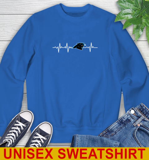 Carolina Panthers NFL Football Heart Beat Shirt Sweatshirt 11