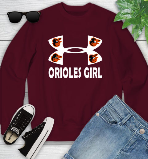 MLB Baltimore Orioles Under Armour Baseball Sports Youth Sweatshirt 4
