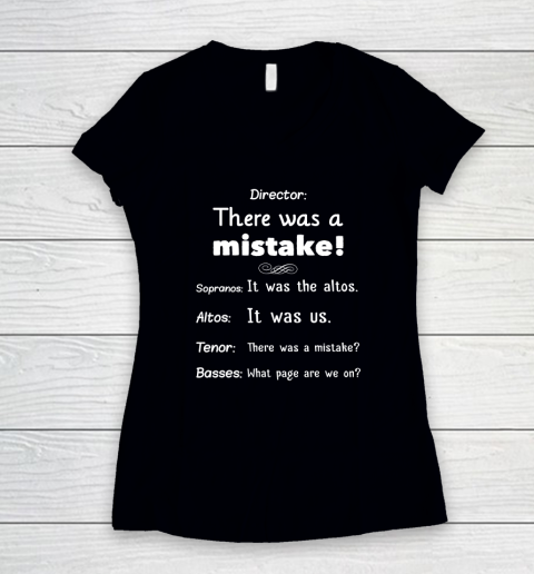 Funny Choir Director Soprano Alto Tenor Bass Women's V-Neck T-Shirt