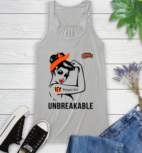 NFL Cincinnati Bengals Girl Unbreakable Football Sports Racerback Tank
