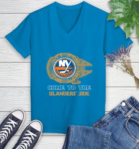 NHL Come To The New York Islanders Wars Hockey Sports Women's V-Neck T-Shirt 7