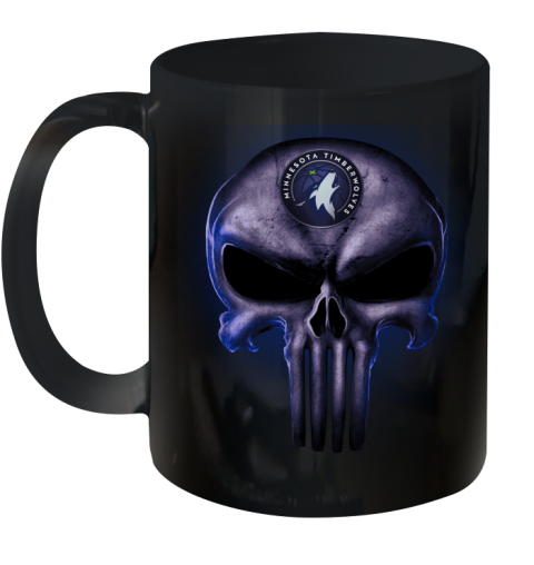 Minnesota Timberwolves NBA Basketball Punisher Skull Sports Ceramic Mug 11oz