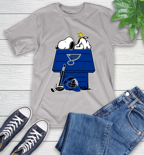 St.Louis Blues NHL Hockey Snoopy Woodstock The Peanuts Movie T-Shirt 12