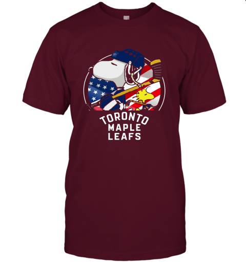 Toronto Mapples Leafs Ice Hockey Snoopy And Woodstock NHL Unisex Jersey Tee