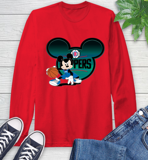 NBA LA Clippers Mickey Mouse Disney Basketball Long Sleeve T-Shirt 10