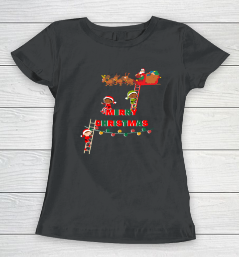 Merry Christmas With Elves Women's T-Shirt