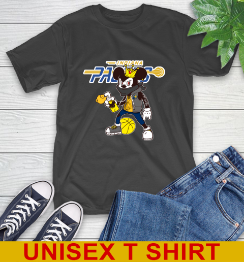 Indiana Pacers NBA Basketball Mickey Peace Sign Sports T-Shirt 2