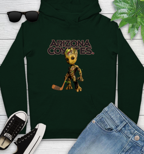 Arizona Coyotes NHL Hockey Groot Marvel Guardians Of The Galaxy Youth Hoodie 13