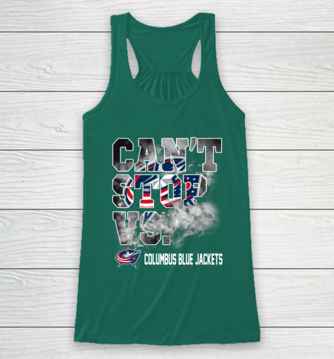 NHL Columbus Blue Jackets Hockey Can't Stop Vs Racerback Tank 5