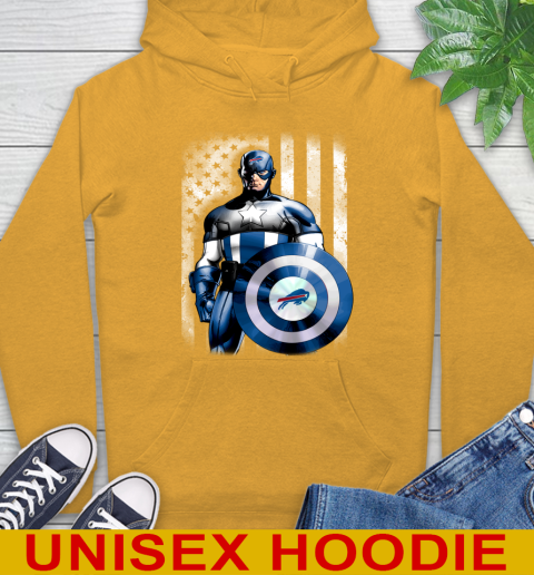 Buffalo Bills NFL Football Captain America Marvel Avengers American Flag Shirt Hoodie 2