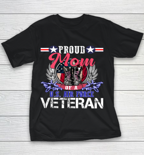 Veteran Shirt Vintage Proud Mom Of A U S Air Force Veteran Youth T-Shirt