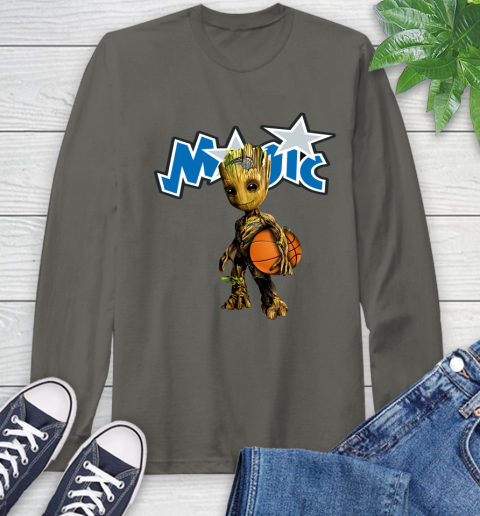 Orlando Magic NBA Basketball Groot Marvel Guardians Of The Galaxy Long Sleeve T-Shirt 8