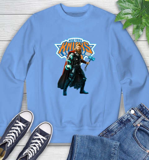 NBA Thor Avengers Endgame Basketball New York Knicks Sweatshirt 11
