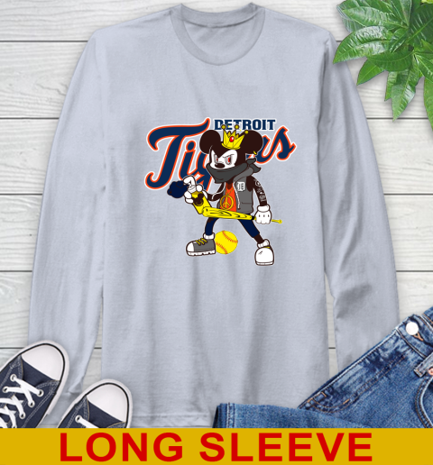 Detroit Tigers MLB Baseball Mickey Peace Sign Sports Long Sleeve T-Shirt 7 Detroit Tigers MLB Baseball Mickey Peace Sign Sports Long Sleeve T-Shirt - Image 7