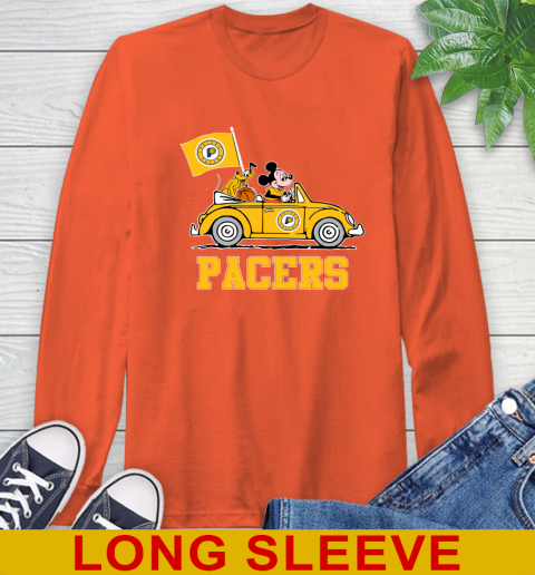 NBA Basketball Indiana Pacers Pluto Mickey Driving Disney Shirt Long Sleeve T-Shirt 5