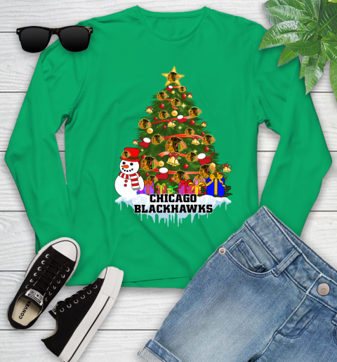 Chicago Blackhawks Merry Christmas NHL Hockey Sports Youth Long Sleeve 6