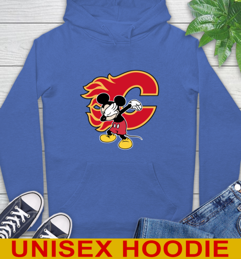 Calgary Flames NHL Hockey Dabbing Mickey Disney Sports Hoodie 9