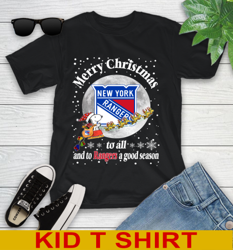 New York Rangers Merry Christmas To All And To Rangers A Good Season NHL Hockey Sports Youth T-Shirt