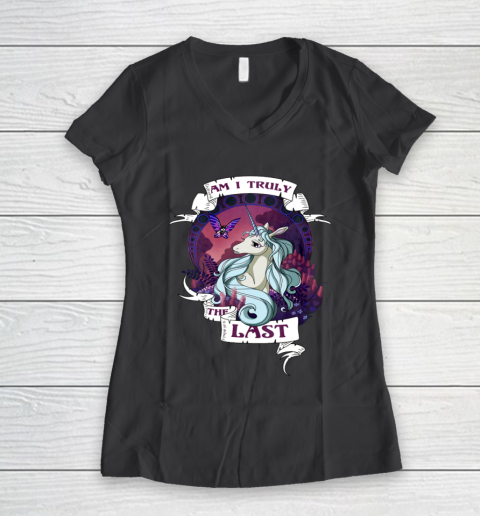 I am truly the last unicorn Women's V-Neck T-Shirt 6
