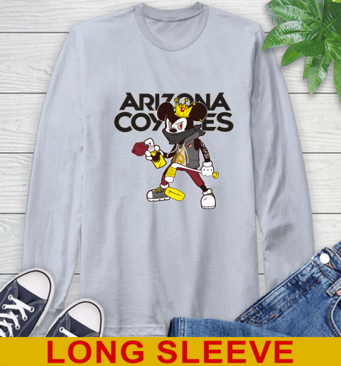 Arizona Coyotes NHL Hockey Mickey Peace Sign Sports Long Sleeve T-Shirt 6