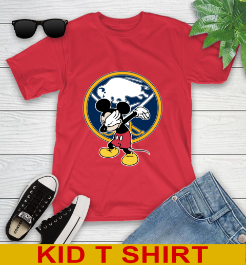 Buffalo Sabres NHL Hockey Dabbing Mickey Disney Sports Youth T-Shirt 10