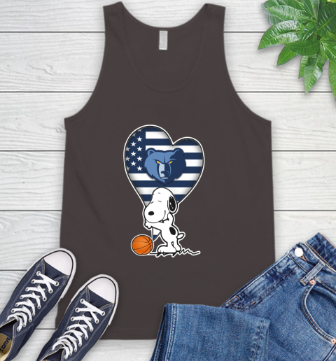 Memphis Grizzlies NBA Basketball The Peanuts Movie Adorable Snoopy Tank Top 7