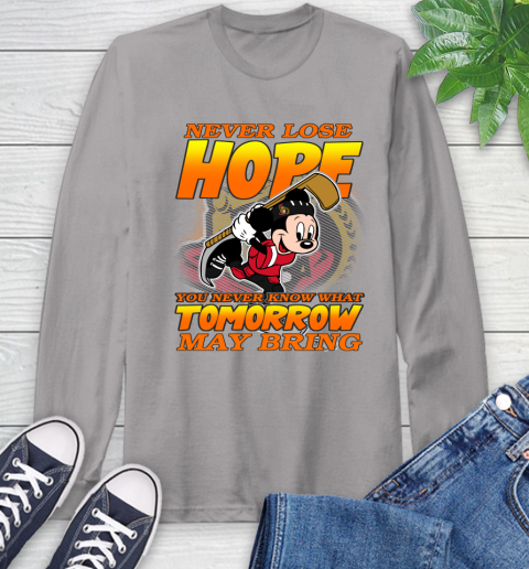 Ottawa Senators NHL Hockey ootball Mickey Disney Never Lose Hope Long Sleeve T-Shirt 6