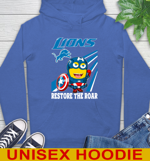 NFL Football Detroit Lions Captain America Marvel Avengers Minion Shirt Hoodie 9
