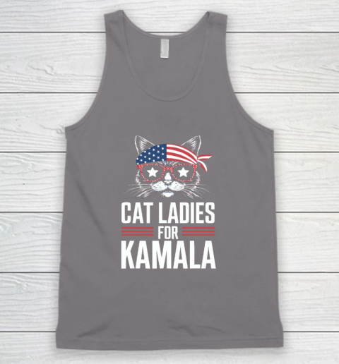 Cat Ladies for Kamala Funny Cat 2024 President Kamala Harris Tank Top 5