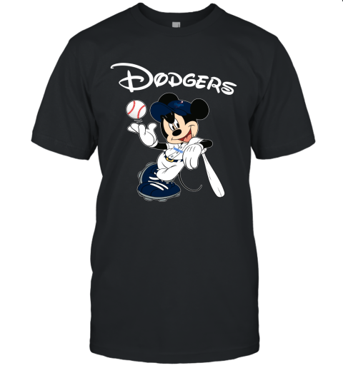 Baseball Mickey Team Los Angeles Dodgers Unisex Jersey Tee