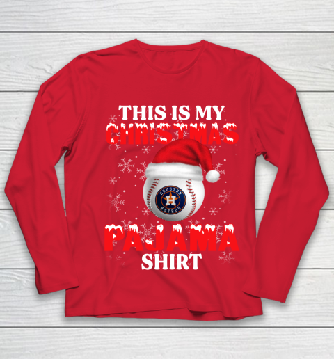 Houston Astros This Is My Christmas Pajama Shirt MLB Youth Long Sleeve 8