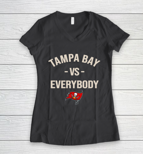 Tampa Bay Buccaneers Vs Everybody Women's V-Neck T-Shirt 6