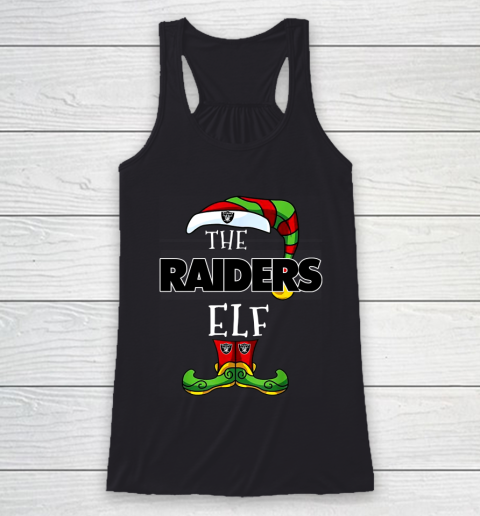 Oakland Raiders Christmas ELF Funny NFL Racerback Tank
