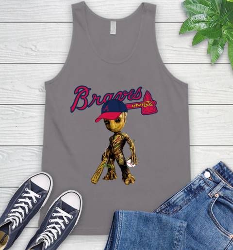 MLB Atlanta Braves Groot Guardians Of The Galaxy Baseball Tank Top 7