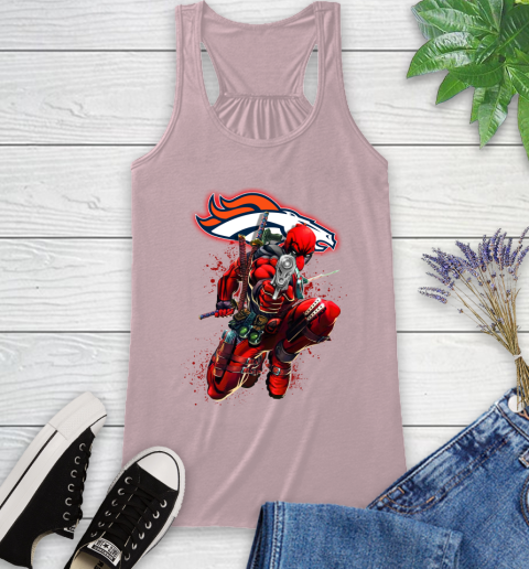 NFL Deadpool Marvel Comics Sports Football Denver Broncos Racerback Tank 11