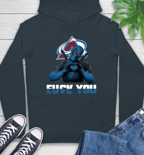 NHL Colorado Avalanche Deadpool Love You Fuck You Hockey Sports Hoodie 7