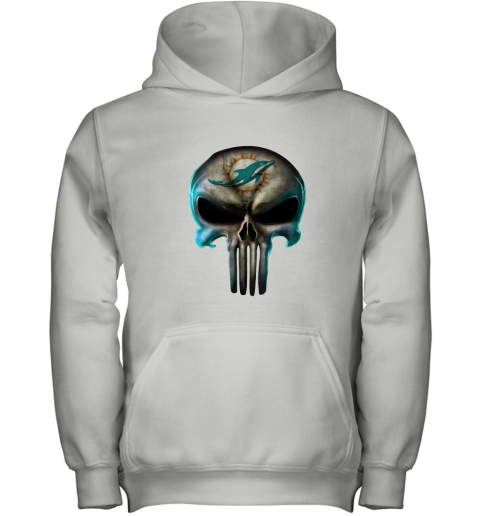 Miami Dolphins The Punisher Mashup Football Youth Hoodie