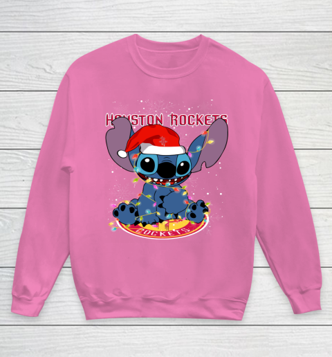 Houston Rockets NBA noel stitch Basketball Christmas Youth Sweatshirt 3