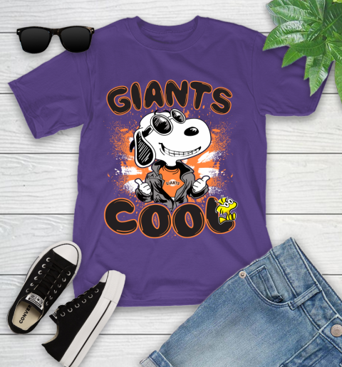 MLB Baseball San Francisco Giants Cool Snoopy Shirt Youth T-Shirt 3
