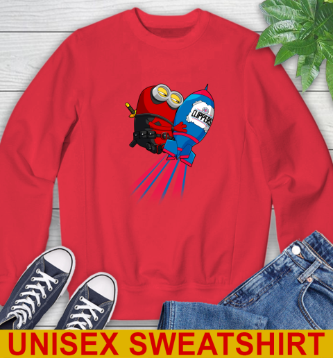 NBA Basketball LA Clippers Deadpool Minion Marvel Shirt Sweatshirt 12