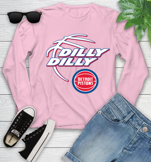 NBA Detroit Pistons Dilly Dilly Basketball Sports Youth Long Sleeve 10