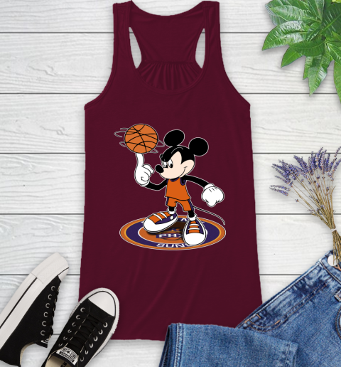NBA Basketball Phoenix Suns Cheerful Mickey Disney Shirt Racerback Tank 3