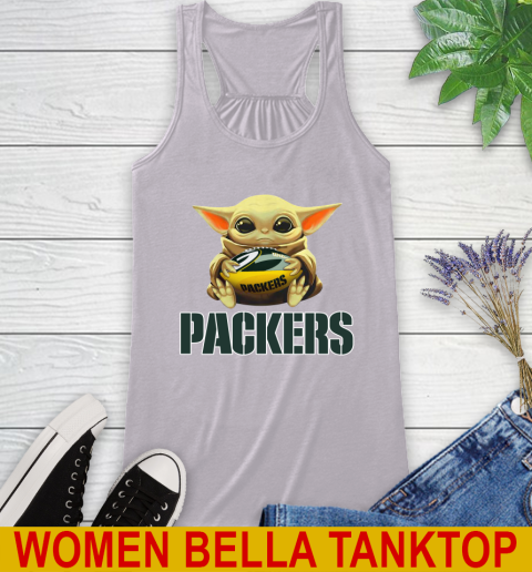 NFL Football Green Bay Packers Baby Yoda Star Wars Shirt Racerback Tank 5